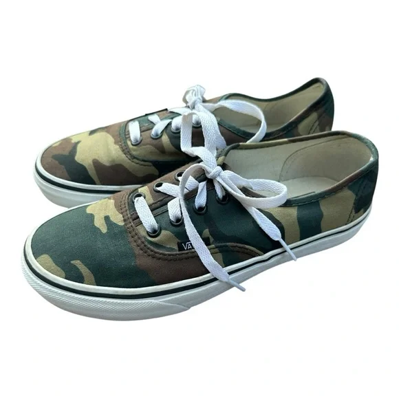 Vans‎ Authentic Camo Sneakers - Green and Brown Woman’s 7.5/Mens 6 - Picture 3 of 9